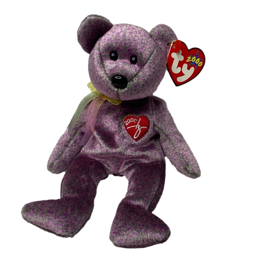 TY Beanie Babies 2000 Signature Teddy Bear - Millennium Original vintage plush